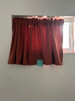 Burnt Orange Curtains with Rod