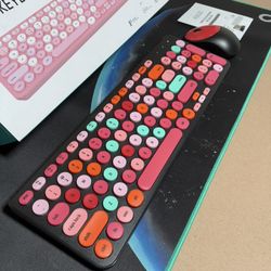 NEW Wireless Keyboard & Mouse Combo, Black Colorful