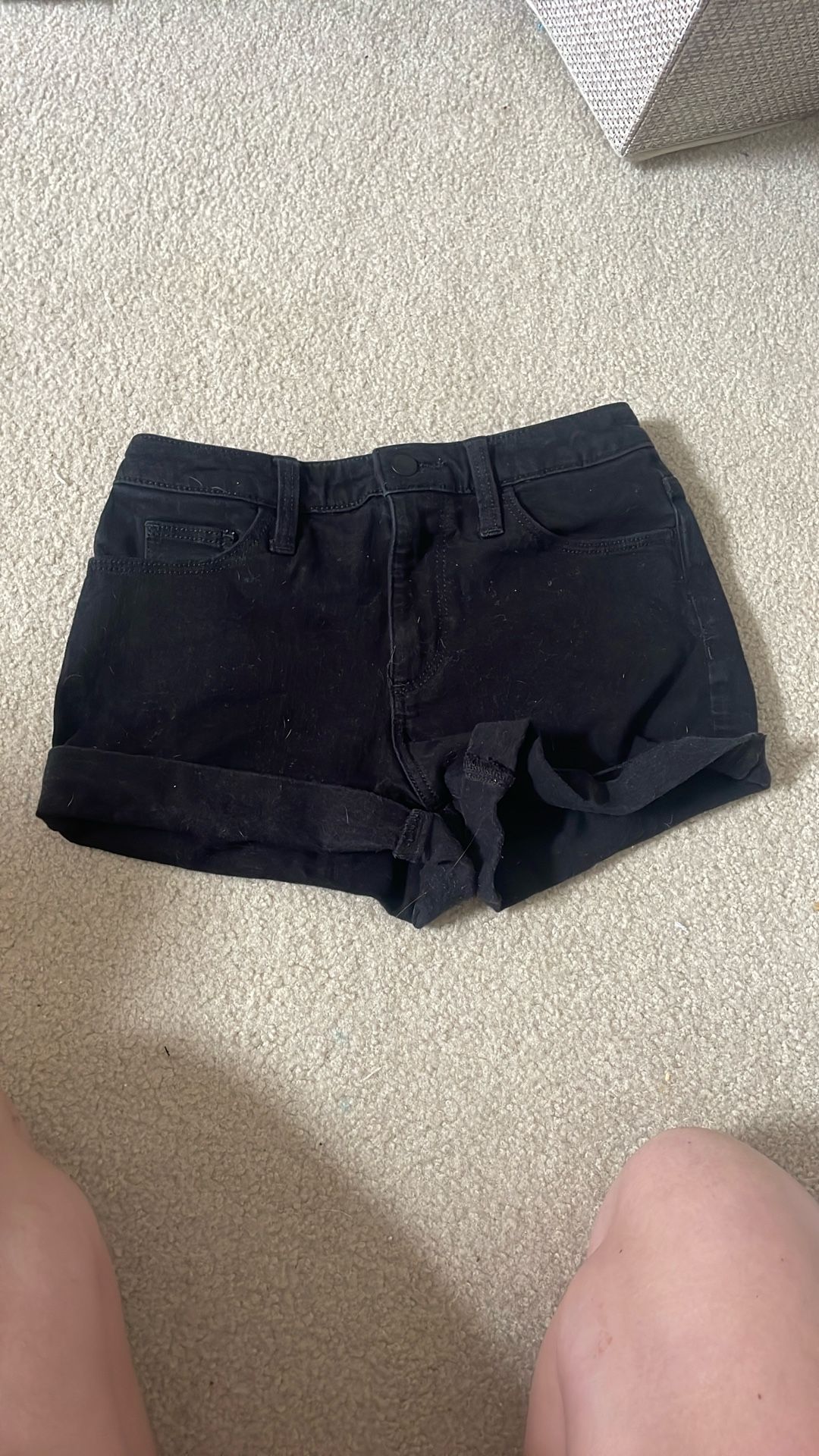 Black Jean Shorts
