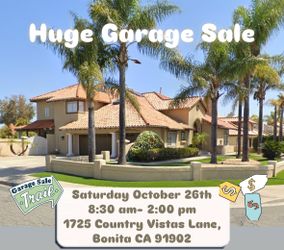 Tomorrow! 10/26 Huge garage sale in Bonita
