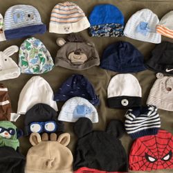 Boys Beanies - 0-12 Months