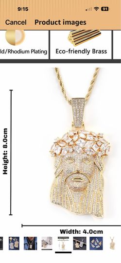 Diamond bling cross hip hop