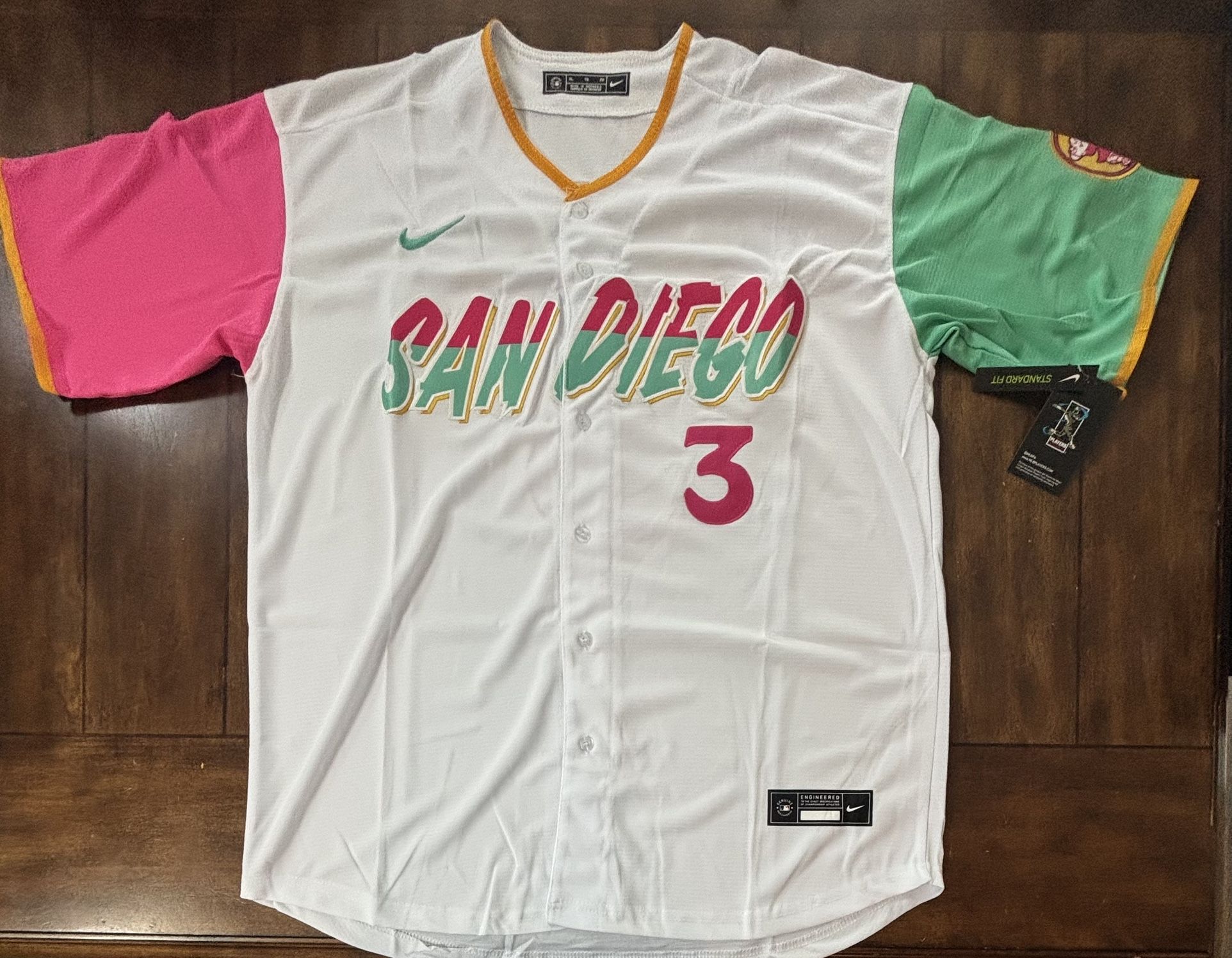 San Diego Padres Jackson Merrill White City Connect MLB Jersey Adult XL