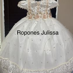 Vestido de bautizo listo para tu evento especial 6 A 18 Meses 