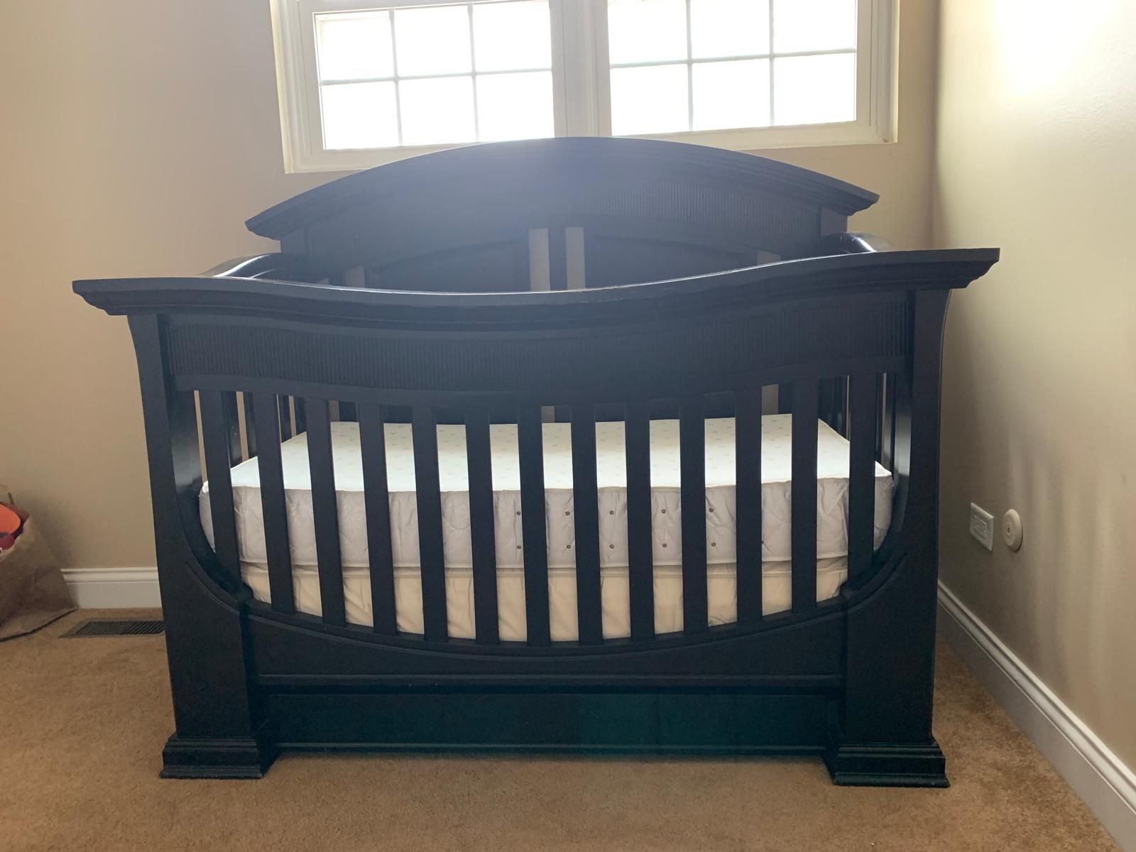 4 In 1 Crib, Toddler Rail And Full Bed Rails