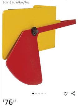 Vestil FRK-LVL Steel Fork Truck Level 9-1/4 in. x 2-5/8 in. x 5-1/16 in. Yellow/Red