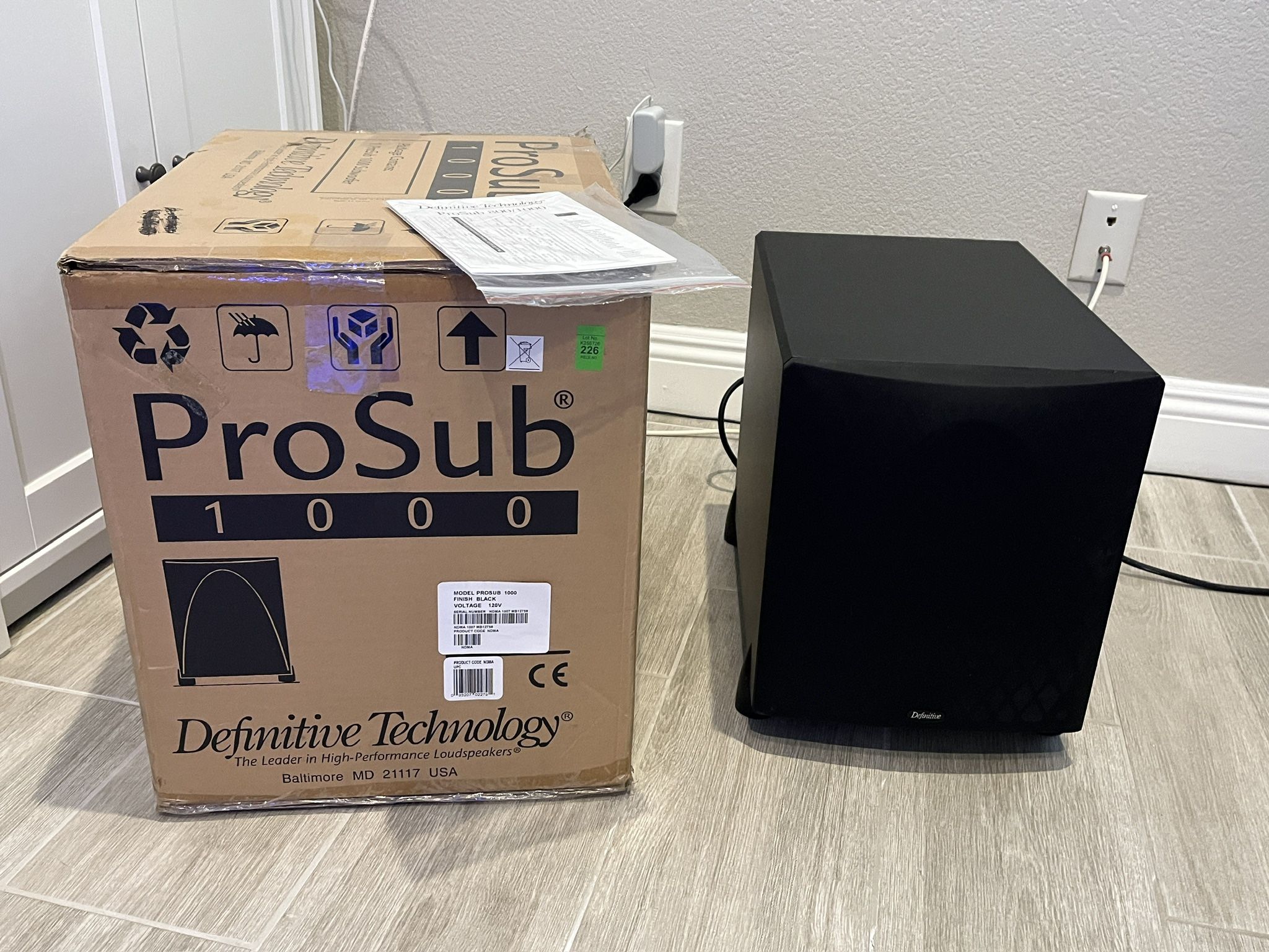 Definitive Technologies ProSub 1000 10” Home Theater Subwoofer