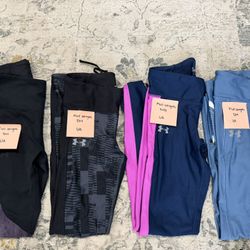 Like-new Women’s UA & Nike compression leggings bundle — 8 pairs total