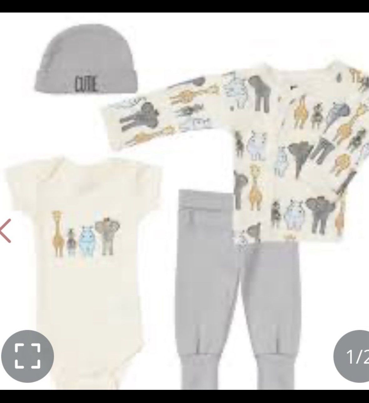 4-Piece Preemie Clothing Set - Blue Rain Cloud