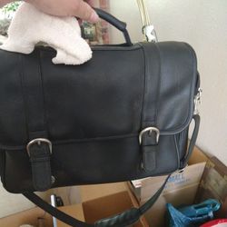 Large Leather Laptop Carrying Case.
