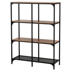 FJÄLLBO Shelf unit, black, 39 3/8x53 1/2”