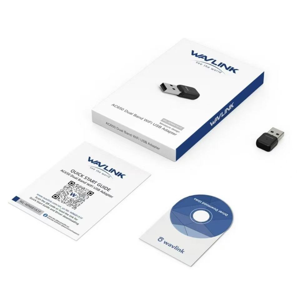 AC650 USB WiFi Adapter, USB2.0 Dual Band 2.4GHz/5GHz Wireless Network Dongle for PC Desktop Laptop, Supports Windows 11/10/8.1/8/7/Vista/XP, MacOS 10.