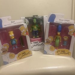 The Simpsons Figure Bundle – Bart + Marge & Maggie + Furious Homer – New In Box