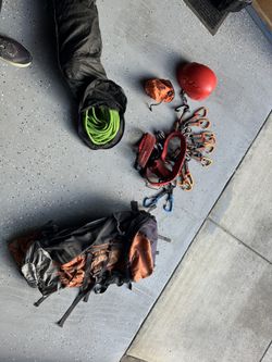 Complete Trad Climbing Gear Set — Black Diamond, Mammut Cam, Petzl Helmet, New 300ft Rope + Backpack