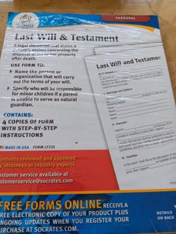 Last Will /&Testament Forms