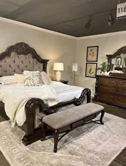 Traditional 5 Pc bedroom w/Europen inspired design starts @ $2399.00
