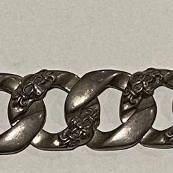 925 Silver Bracelet With Lock And Skull Design 