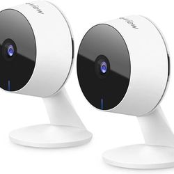 LaView Smart Indoor Security Camera for Home(2 Pack), 1080p HD-White