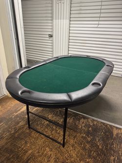 Folding Poker Table with Cup Holders