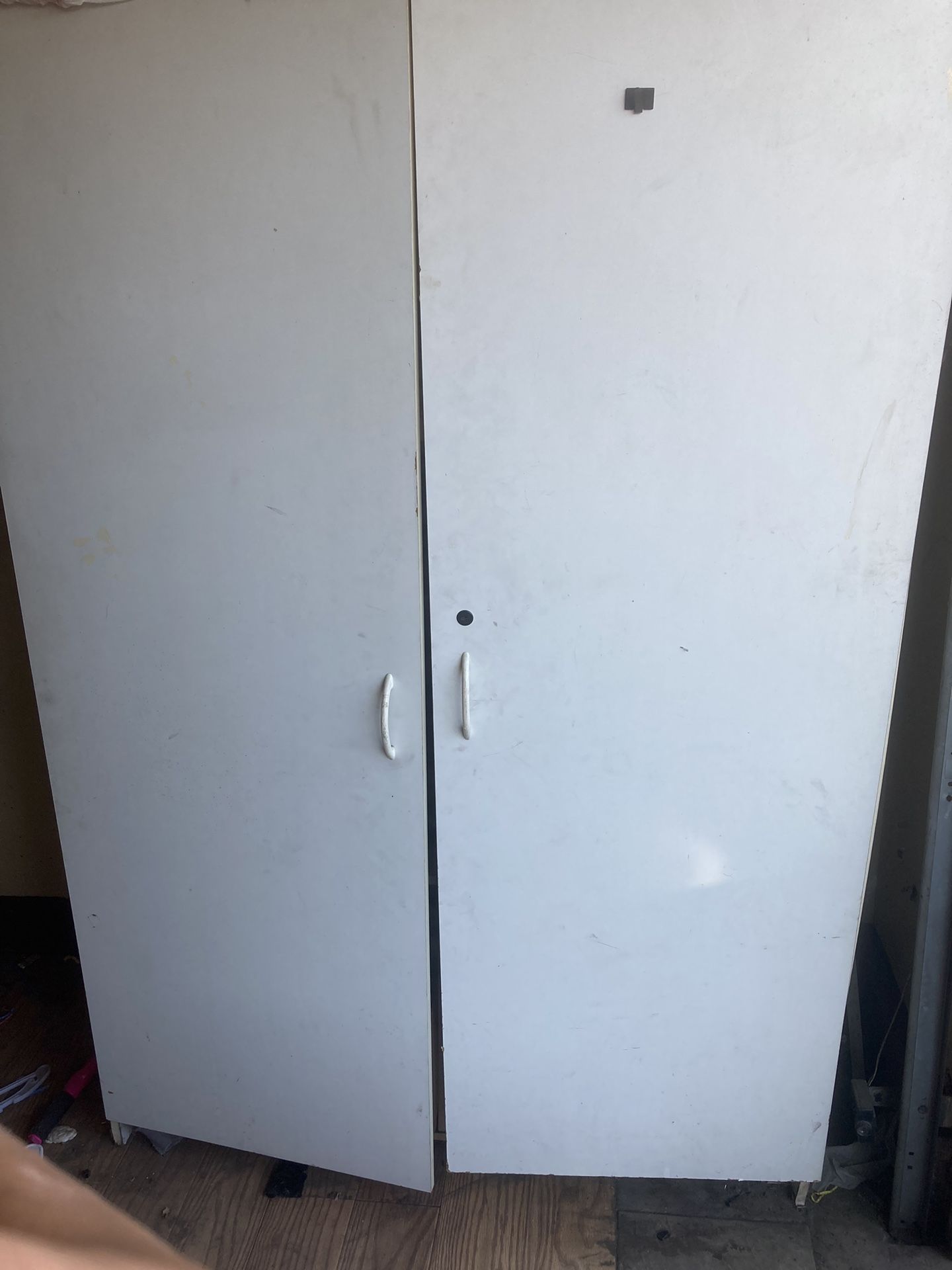 White Cabinet With Shelves 72x48x20”