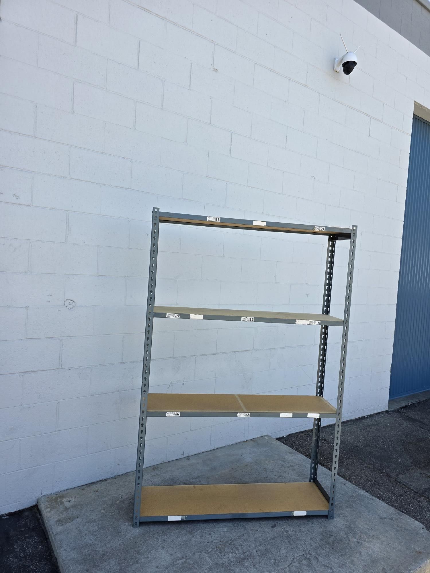 4 Tier Level Shelving 48 in W x 12 in D Used Steel Boltless Supply Office Storage Rack Delivery Available