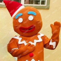 Gingerbread Man Costume Mascot For Sale