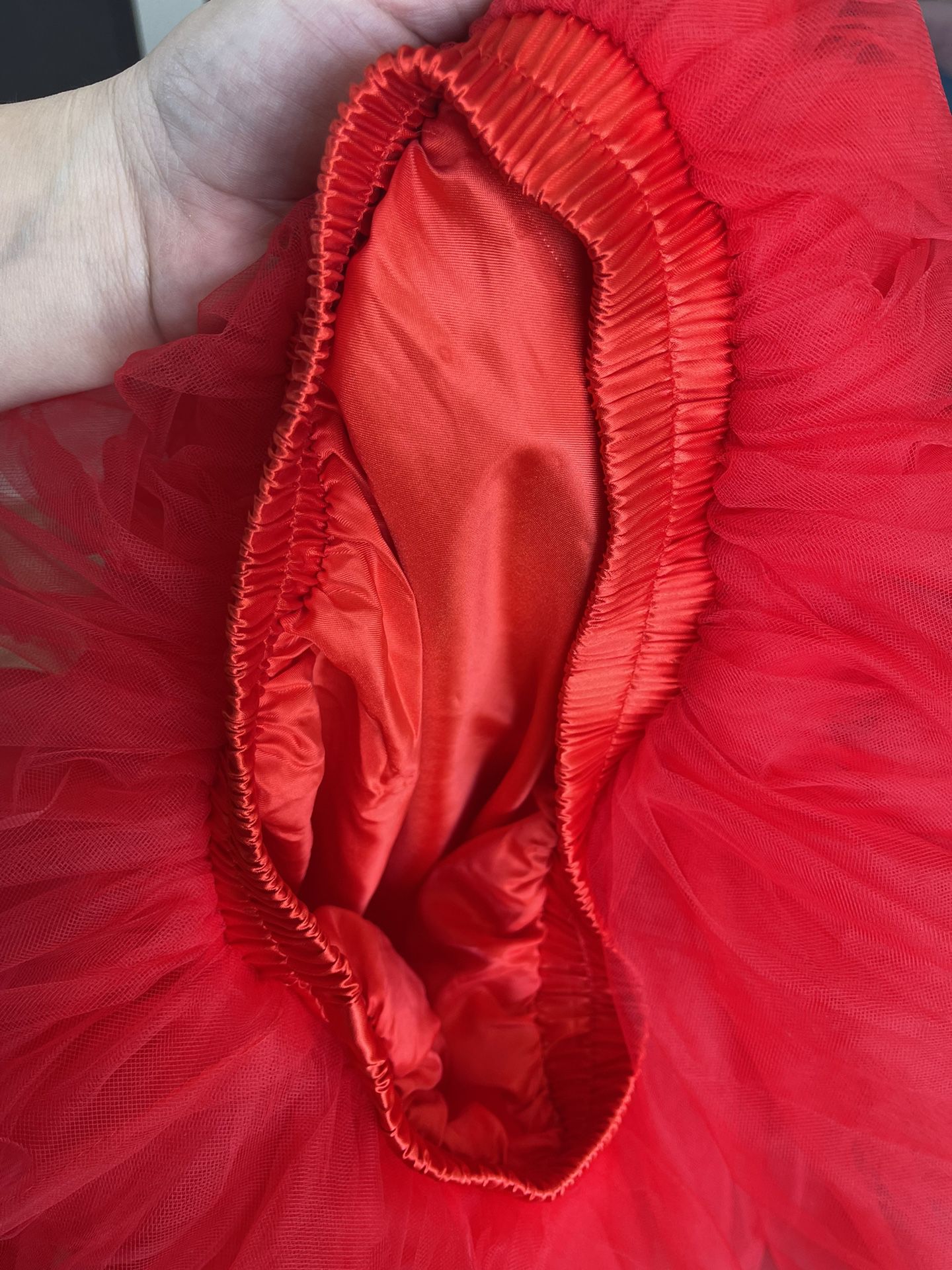 Womens Red Tulle Skirt