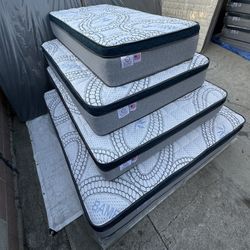 Queen Size Mattress Pillow Top 12” Thick. All Sizes Available. Same Day Delivery. Brand New Mattresses