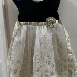 Christmas Dress Toddler Girl Dress Black And White