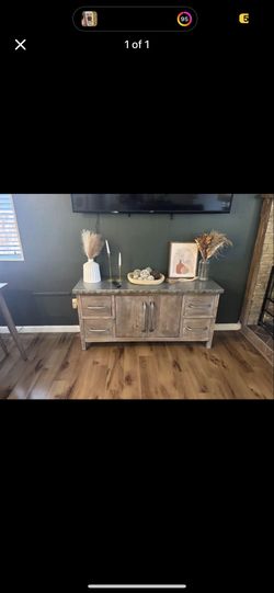 Rustic TV Stand With Storage Drawers