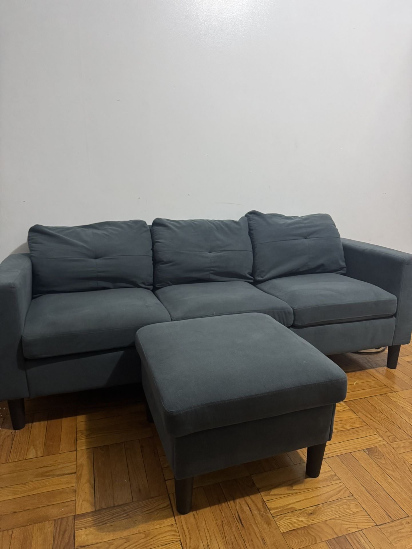 Couch with ottoman and storage