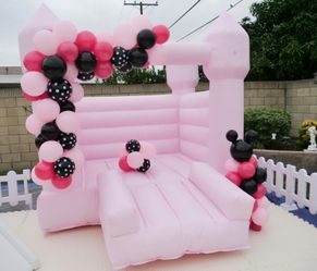 Light Pink bounce house w/ blower for sale