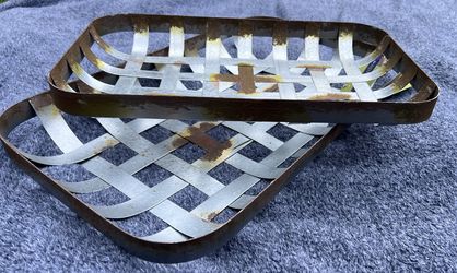 Beautiful Metal Baskets/Trays