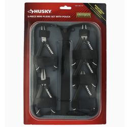 Husky 5 Piece Mini Pliers Set With Pouch 