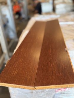 HOMELEGEND Strand Woven Sapelli 9/16 in. Thick × 4-3/4 in. Wide x 36 in. Length Solid T&G Bamboo Flooring (19 sqft / case)