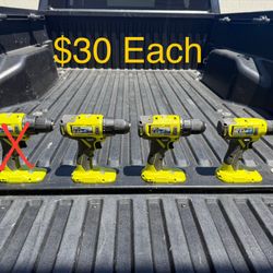 NEW RYOBI ONE+ 18V Cordless 1/2 in. Drill/Driver (Tool Only) **$30 Each**