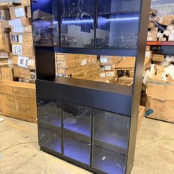 Display Cabinet with Light, Storage