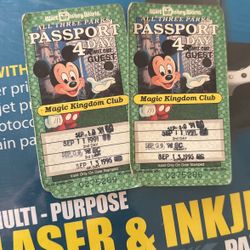 Two Walt Disney World Passport Admission Expired