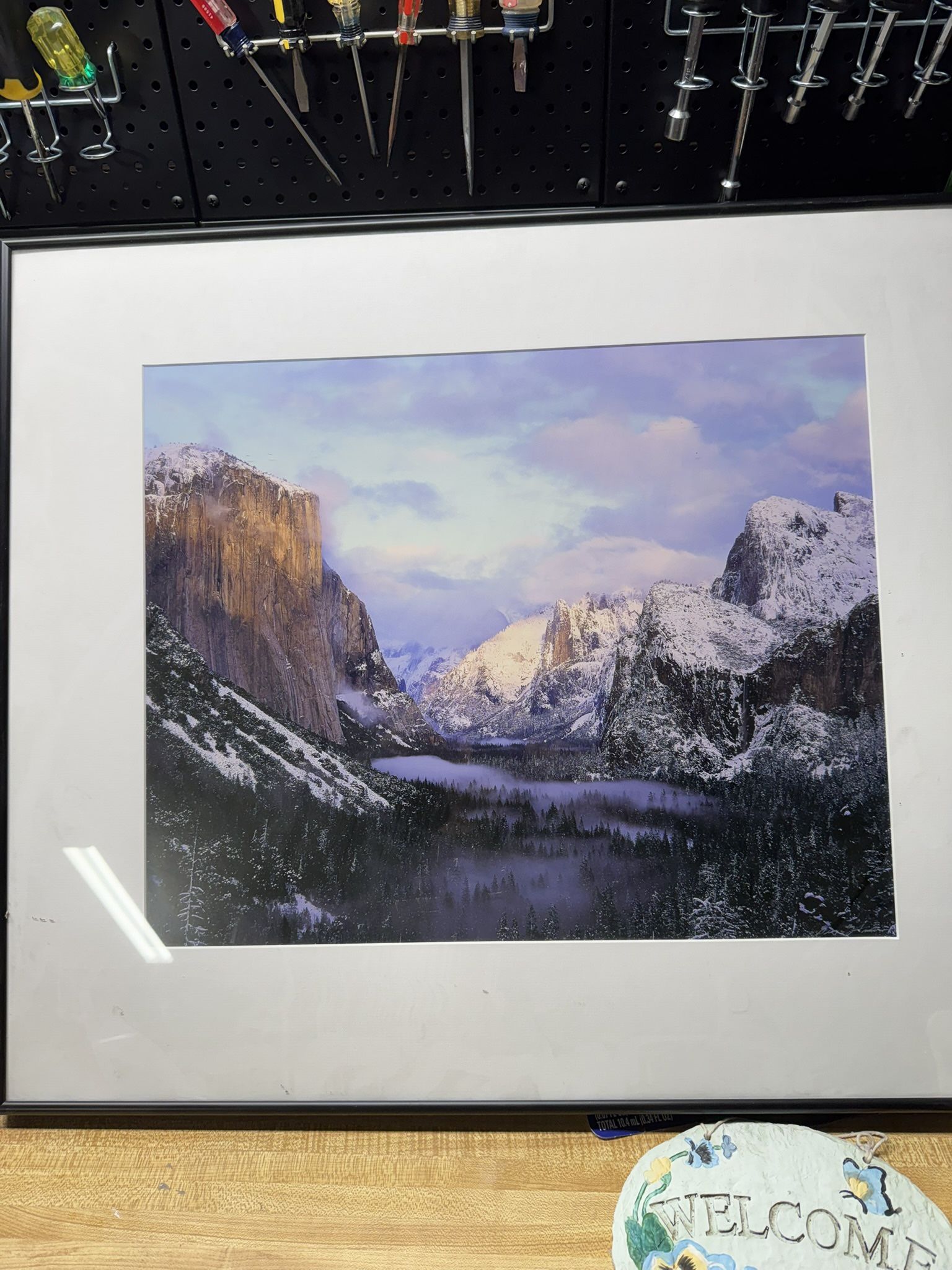 Winter sunset of Yosemite valley