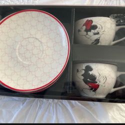 Mickey And Minnie Tea Cups. Set Of 2