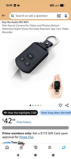 Key fob camera