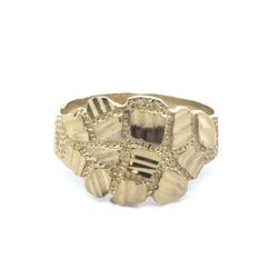 Woman’s Men’s 10k Yellow Gold Nugget Band Ring Size 9 GP3118406