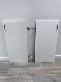 Cabinet Front Door With Hinges White Door With Silver Handles