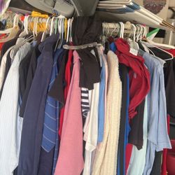 Clothes Pans Shirts Jackets Etc $1 Each.
