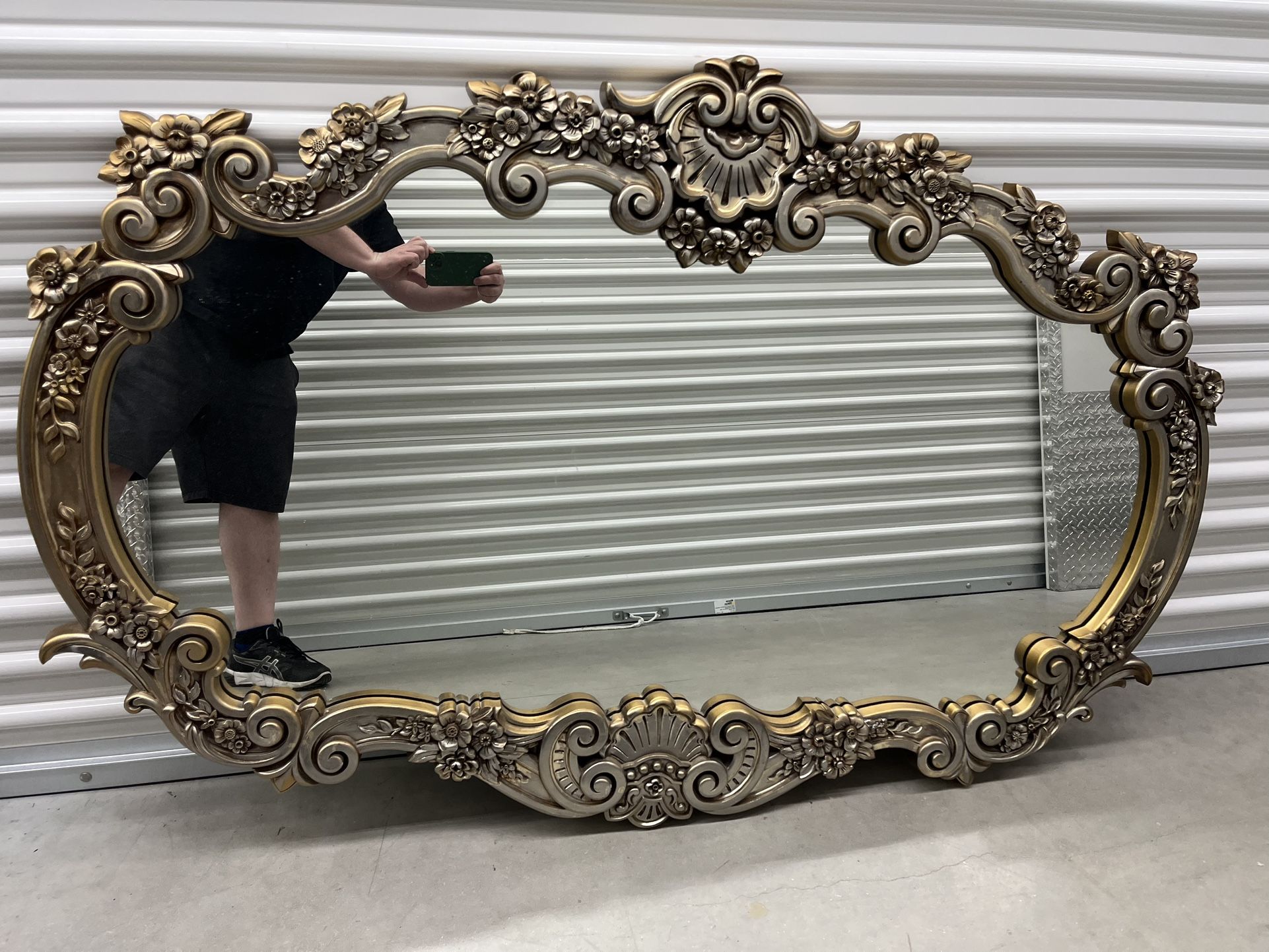Vintage Large Gold Ornate Mirror 59 X 38