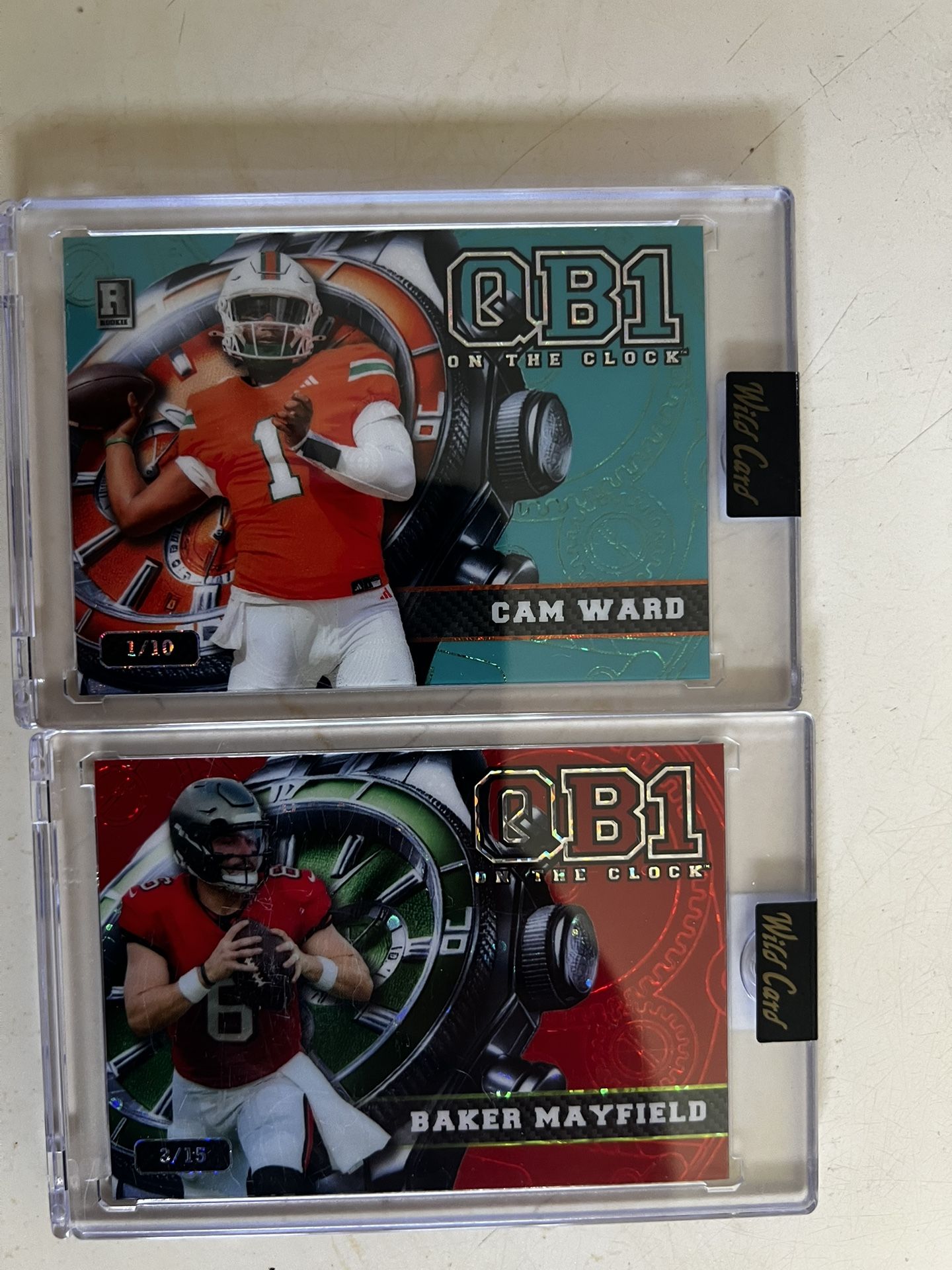 QB1 On The Clocks Football Cards