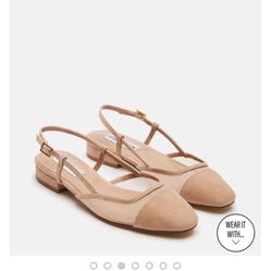 Steve Madden Belinda Mesh Tan Suede Flats