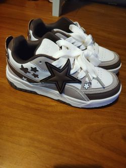 Brown and cream  star shoes