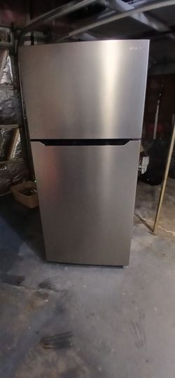 Insignia-stainless steel fridge