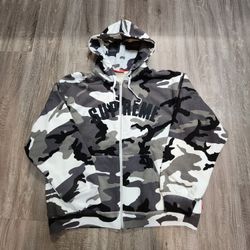 SUPREME CAMO SNOW ARC THERMAL LINED ZIP UP HOODED SWEATSHIRT SZ XL NEW 🔥